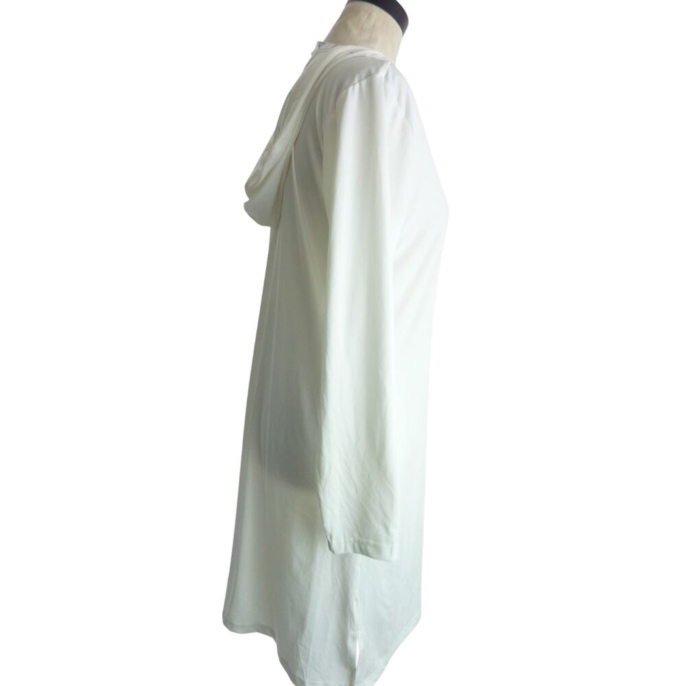 It Womens Hooded Beach Coverup Dress Size S White Polyester Lightweight Vacation - Picture 2 of 7